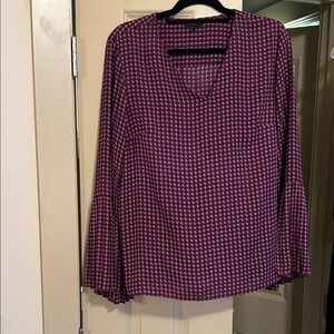 Banana Republic V-Neck Purple Blouse